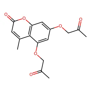 4-Methyl-5,7-bis(2-oxopropoxy)chromen-2-one structure