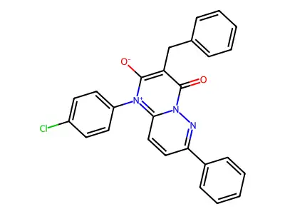 3-benzyl-1-(4-chlorophenyl)-4-oxo-7-phenyl-4H-pyrimido[1,2-b]pyridazin-1-ium-2-olate structure