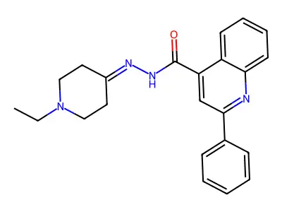 N'-(1-ethylpiperidin-4-ylidene)-2-phenylquinoline-4-carbohydrazide structure