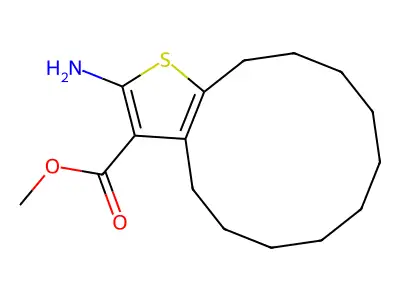 methyl 2-amino-4,5,6,7,8,9,10,11,12,13-decahydrocyclododeca[b]thiophene-3-carboxylate structure