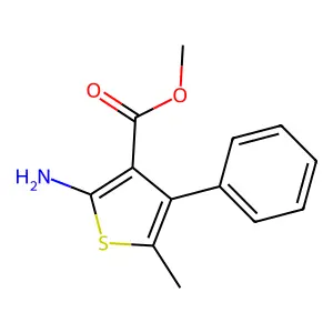 Methyl 2-amino-5-methyl-4-phenylthiophene-3-carboxylate structure