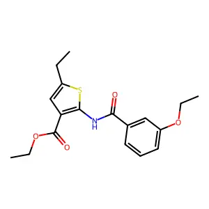 Ethyl 2-[(3-ethoxybenzoyl)amino]-5-ethylthiophene-3-carboxylate structure