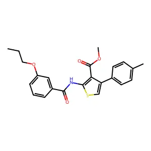 Methyl 4-(4-methylphenyl)-2-[(3-propoxybenzoyl)amino]thiophene-3-carboxylate structure