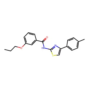 N-[4-(4-methylphenyl)-1,3-thiazol-2-yl]-3-propoxybenzamide structure
