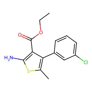 Ethyl 2-amino-4-(3-chlorophenyl)-5-methylthiophene-3-carboxylate structure