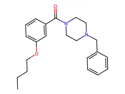 (3-Butoxyphenyl)[4-(phenylmethyl)-1-piperazinyl]methanone structure
