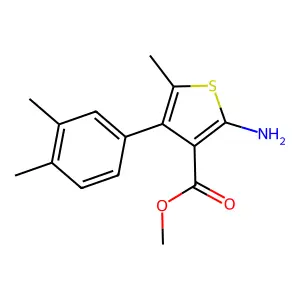 Methyl 2-amino-4-(3,4-dimethylphenyl)-5-methylthiophene-3-carboxylate structure