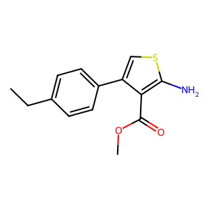 Methyl 2-amino-4-(4-ethylphenyl)thiophene-3-carboxylate structure