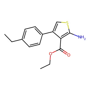 Ethyl 2-amino-4-(4-ethylphenyl)thiophene-3-carboxylate structure