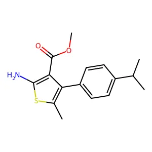 Methyl 2-amino-4-(4-isopropylphenyl)-5-methylthiophene-3-carboxylate structure