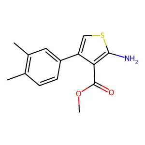 Methyl 2-amino-4-(3,4-dimethylphenyl)thiophene-3-carboxylate structure