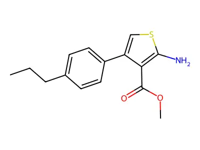 Methyl 2-amino-4-(4-propylphenyl)thiophene-3-carboxylate structure