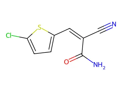 3-(5-Chloro-2-thienyl)-2-cyano-2-propenamide structure