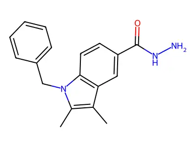 1-苄基-2,3-二甲基-1H-吲哚-5-甲酰肼 structure