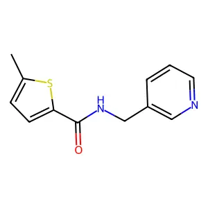 5-methyl-N-(pyridin-3-ylmethyl)thiophene-2-carboxamide structure