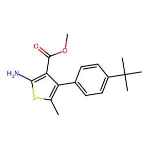 Methyl 2-amino-4-(4-tert-butylphenyl)-5-methylthiophene-3-carboxylate structure