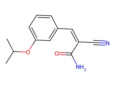 2-Cyano-3-[3-(1-methylethoxy)phenyl]-2-propenamide structure