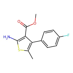 Methyl 2-amino-4-(4-fluorophenyl)-5-methylthiophene-3-carboxylate structure