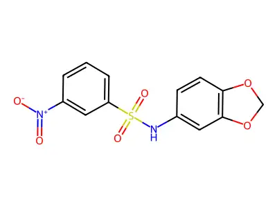 N-(2H-1,3-Benzodioxol-5-YL)-3-nitrobenzene-1-sulfonamide structure