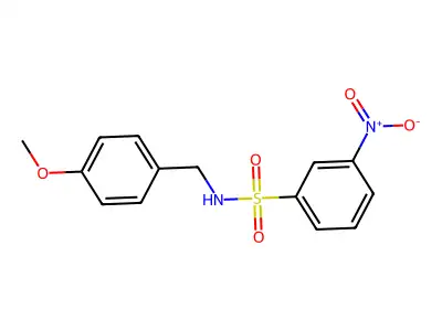 N-(4-methoxybenzyl)-3-nitrobenzenesulfonamide structure