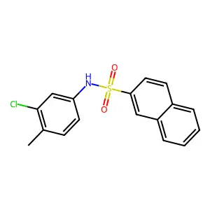 N-(3-chloro-4-methylphenyl)naphthalene-2-sulfonamide structure