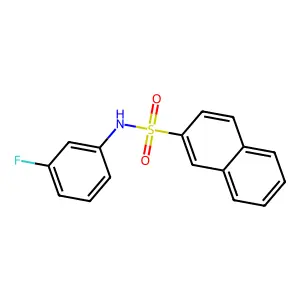 N-(3-fluorophenyl)naphthalene-2-sulfonamide structure