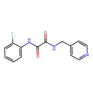 N'-(2-fluorophenyl)-N-(pyridin-4-ylmethyl)oxamide structure