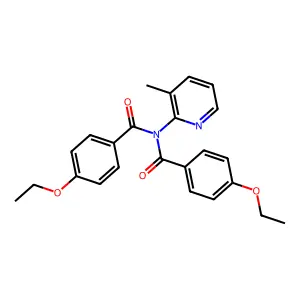 4-ethoxy-N-(4-ethoxybenzoyl)-N-(3-methylpyridin-2-yl)benzamide structure