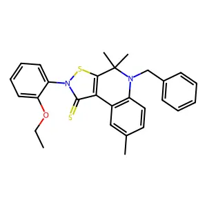 5-benzyl-2-(2-ethoxyphenyl)-4,4,8-trimethyl-[1,2]thiazolo[5,4-c]quinoline-1-thione structure