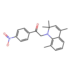 1-(4-Nitrophenyl)-2-(2,2,4,8-tetramethylquinolin-1-yl)ethanone structure
