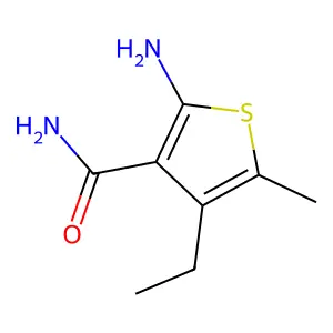 2-Amino-4-ethyl-5-methylthiophene-3-carboxamide structure