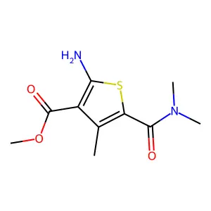 Methyl 2-amino-5-((dimethylamino)carbonyl)-4-methyl-3-thiophenecarboxylate structure