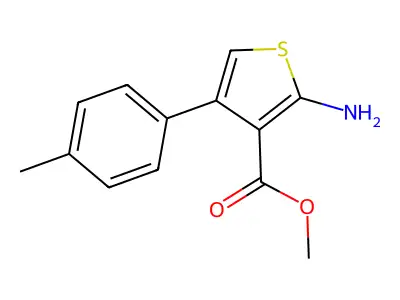 Methyl 2-amino-4-(4-methylphenyl)thiophene-3-carboxylate structure