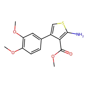 Methyl 2-amino-4-(3,4-dimethoxyphenyl)-3-thiophenecarboxylate structure