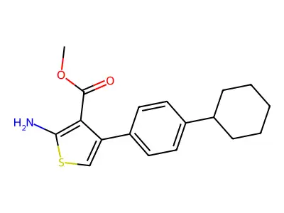 Methyl 2-amino-4-(4-cyclohexylphenyl)thiophene-3-carboxylate structure