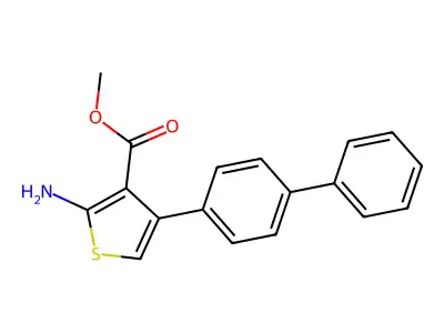 Methyl 2-amino-4-[1,1'-biphenyl]-4-yl-3-thiophenecarboxylate structure