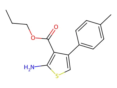 Propyl 2-amino-4-(4-methylphenyl)thiophene-3-carboxylate structure