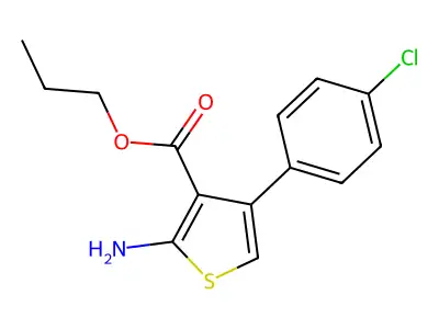 Propyl 2-amino-4-(4-chlorophenyl)thiophene-3-carboxylate structure