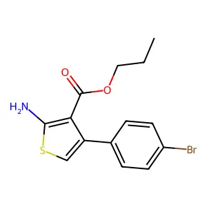 Propyl 2-amino-4-(4-bromophenyl)thiophene-3-carboxylate structure
