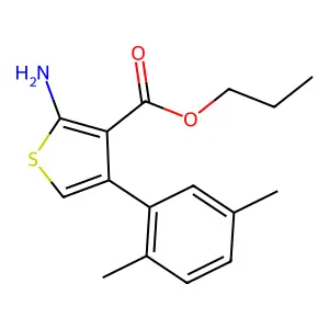 Propyl 2-amino-4-(2,5-dimethylphenyl)thiophene-3-carboxylate structure