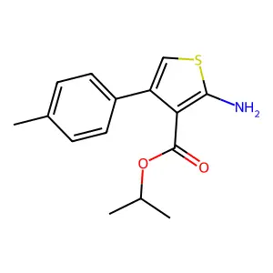 Isopropyl 2-amino-4-(4-methylphenyl)thiophene-3-carboxylate structure