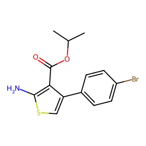 1-Methylethyl 2-amino-4-(4-bromophenyl)-3-thiophenecarboxylate structure