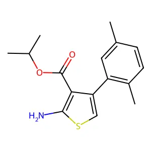 Isopropyl 2-amino-4-(2,5-dimethylphenyl)thiophene-3-carboxylate structure
