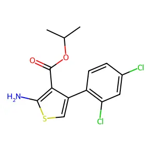 1-Methylethyl 2-amino-4-(2,4-dichlorophenyl)-3-thiophenecarboxylate structure