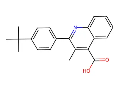 2-(4-Tert-butylphenyl)-3-methylquinoline-4-carboxylic acid structure