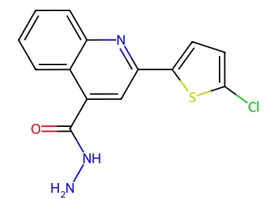2-(5-Chlorothiophen-2-yl)quinoline-4-carbohydrazide structure