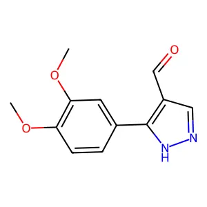 3-(3,4-dimethoxyphenyl)-1H-pyrazole-4-carbaldehyde structure