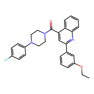 [2-(3-Ethoxyphenyl)quinolin-4-yl]-[4-(4-fluorophenyl)piperazin-1-yl]methanone structure
