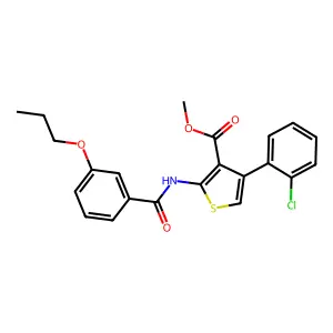 Methyl 4-(2-chlorophenyl)-2-[(3-propoxybenzoyl)amino]-3-thiophenecarboxylate structure