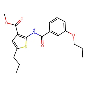 Methyl 2-[(3-propoxybenzoyl)amino]-5-propylthiophene-3-carboxylate structure